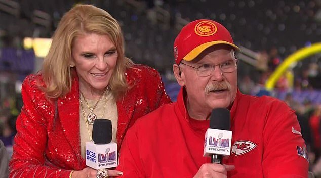 After the win, Reid joked about the incident in an interview for CBS with his wife Tammy