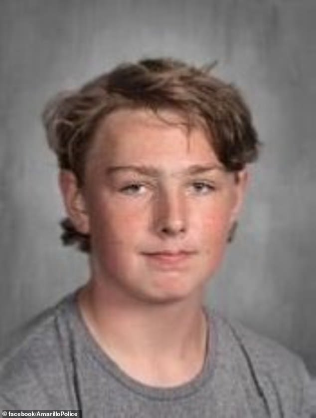 Quintin Wyrick (pictured), 16, is one of the teenagers roaming free in the white Chevrolet Chevelle