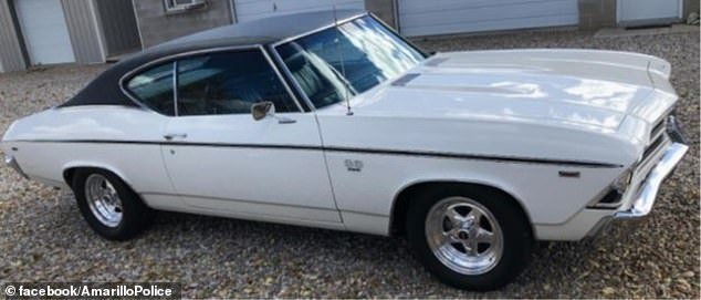 They are driving a white 1969 Chevrolet Chevelle with a rear end, a black stripe on the side and Wyoming license plates, police said