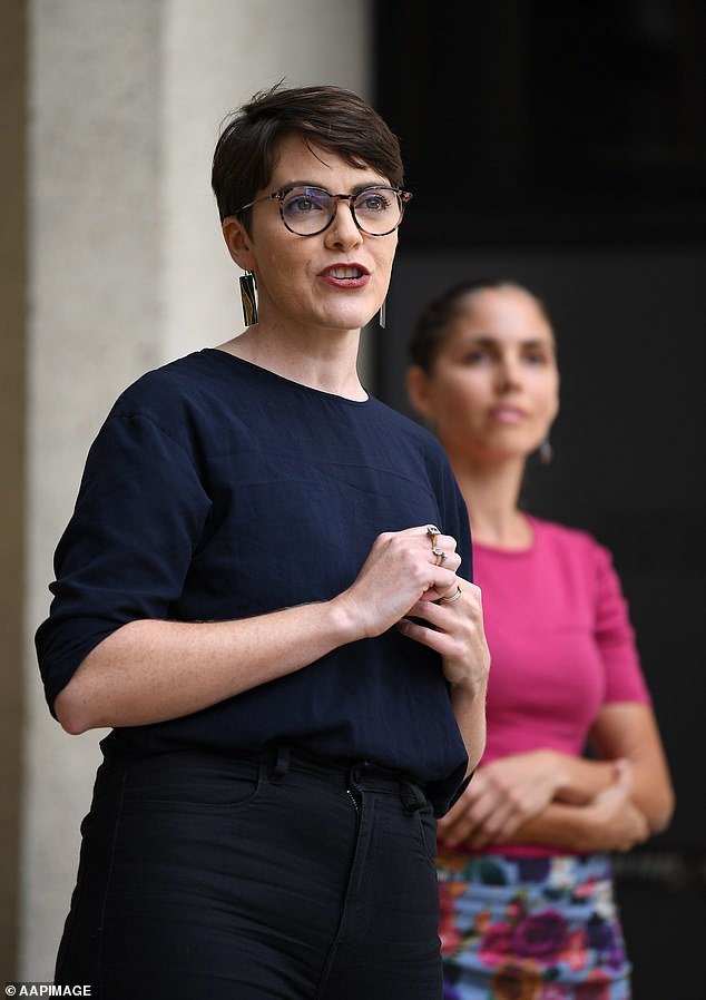 Queensland Greens MP Amy MacMahon (pictured in 2020) is in critical condition in hospital after a two-car collision at a busy intersection in Brisbane