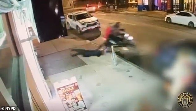 In one of New York's most brazen phone theft incidents to date, a 62-year-old woman was dragged down a Brooklyn street by a thief on a moped.