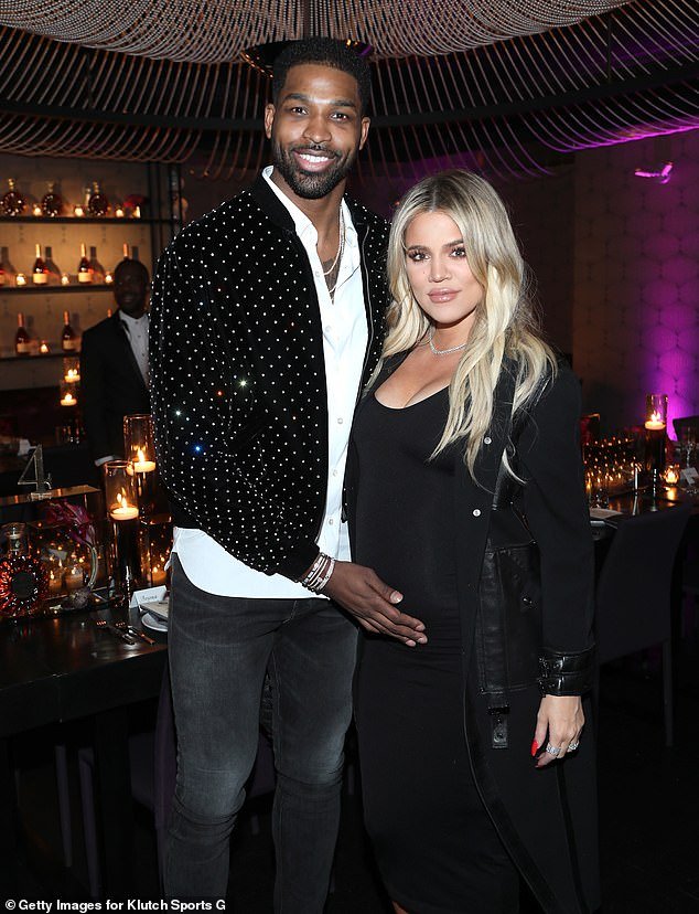 A screenshot of Tristan's like was posted to Reddit, with fans joking that it wasn't his ex-girlfriend Khloe Kardashian, the sister of Kanye's ex-wife Kim (pictured in 2018)