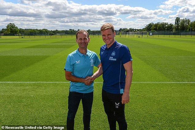 In Newcastle, Eddie Howe (right) has Ashworth help oversee the fulfillment of a vision
