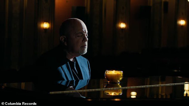 The Piano Man singer began the video by turning a page with the lyrics to his song Famous Last Words, which was originally released in 1993 and served as a marker of his lengthy departure from his recording career.