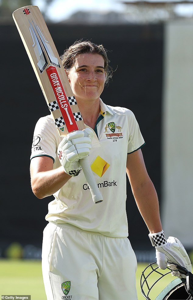 All-rounder Annabel Sutherland has shown her class at the crease, making 210 in the Test against the Proteas