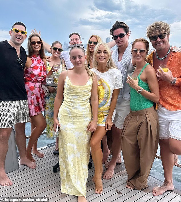 The radio host used Instagram to give insight into the fun day out on Sydney Harbor with celebrity guests and close family and friends