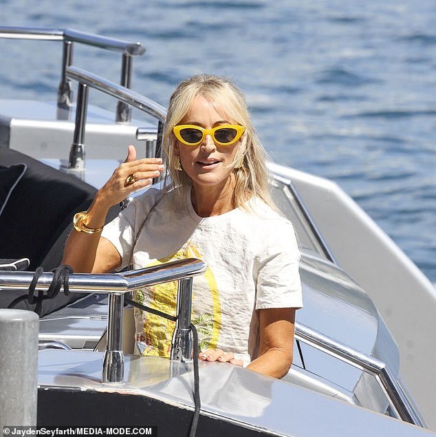 To bring the glamor to her celebrations, Jackie also changed her outfit as she also wore a $595 Christopher Esber T-shirt with bananas printed on the front.