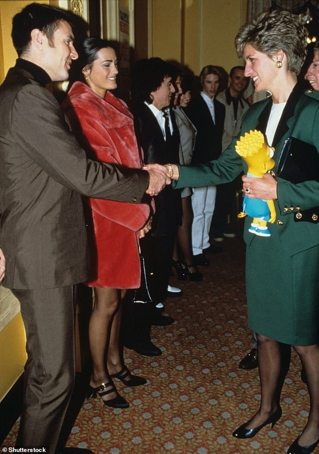 Princess Diana meeting Simon and Yasmin le Bon at the Help a London Child'Charity Appeal at Cafe Royal in 1991