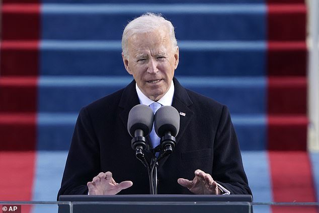 President Joe Biden is the oldest president in American history.  He was 78 at the time of his inauguration (pictured) and would be 86 at the end of a second term if re-elected in 2024.