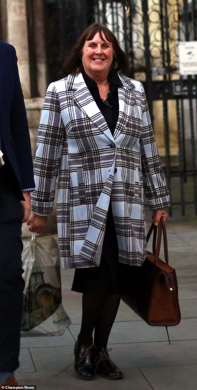 Robert Harrington's daughter Jill Langley, 70, arrives at Central London County Court
