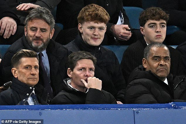 New Crystal Palace boss Oliver Glasner was in the stands at Goodison Park on Monday evening