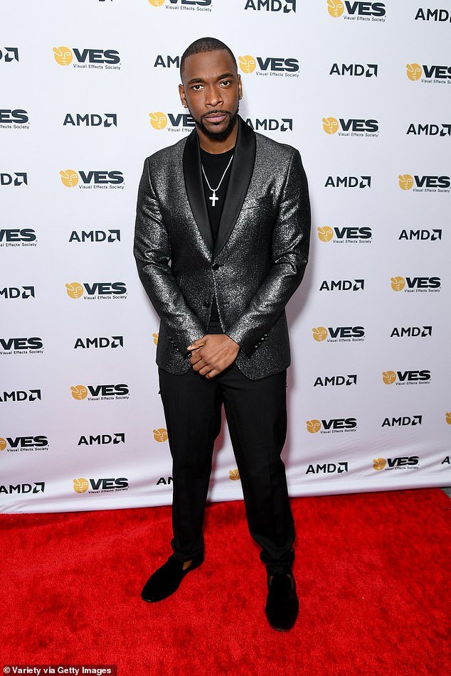 Jay Pharoah hits the red carpet in an all-black look at the 22nd annual VES Awards
