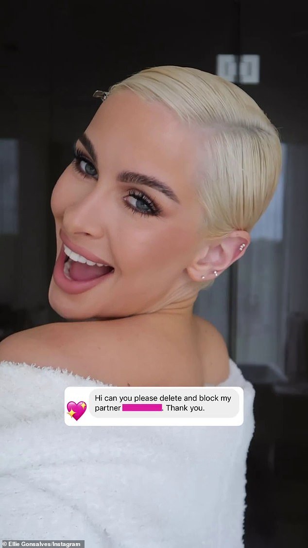 The controversial Australian influencer, 33, shared her story of satisfaction on Thursday and also noted that her action led to the divorce from the man