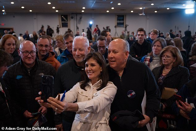 Republican presidential candidate Nikki Haley holds a rally at the Rochester American Legion, Rochester, New Hampshire, in January