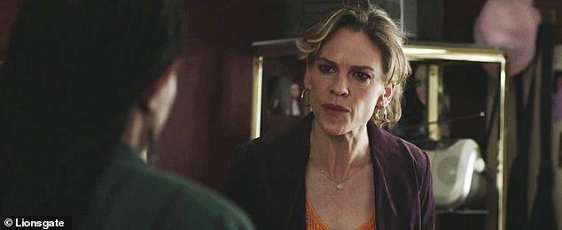 Swank plays Sharon Stevens, who also wrote the book on which the film is based (pictured here in a scene from the film)