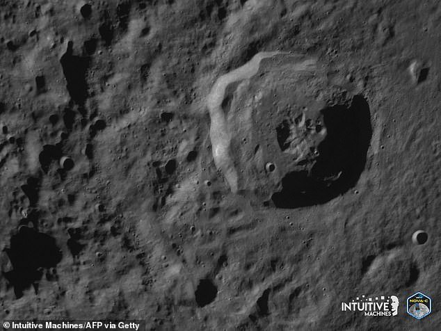 The six-legged robot lander is expected to land at 5:30 PM ET in a crater called Malapert A near the moon's south pole
