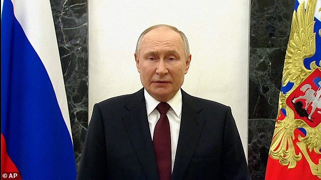 Putin's message came on Russia's patriotic holiday, the 'Day of the Defender of the Fatherland'