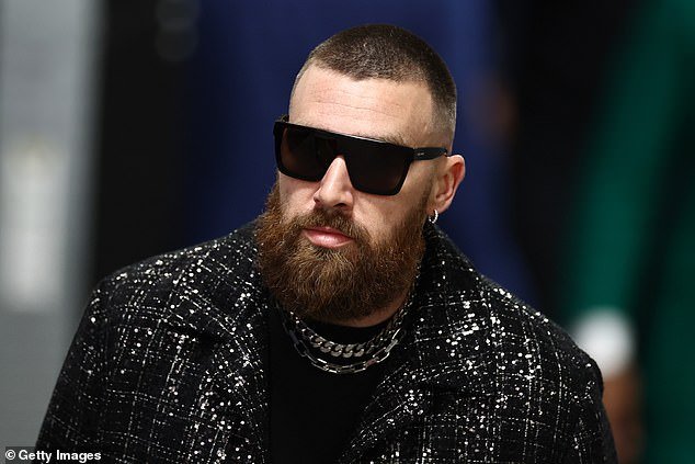 Many fans were surprised that Taylor's boyfriend, Travis Kelce, 34, was not at Saturday's show.  The NFL star reportedly returned to Las Vegas where he would continue celebrating their Super Bowl LVII victory with his fellow Kansas City Chiefs players (pictured in Las Vegas on Feb. 11)