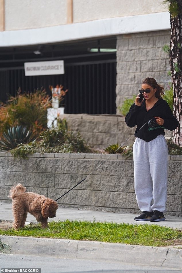 The Real Housewives of Miami star, 49, was casual cool for the outing, wearing a black zip-up hoodie and oversized gray sweatpants