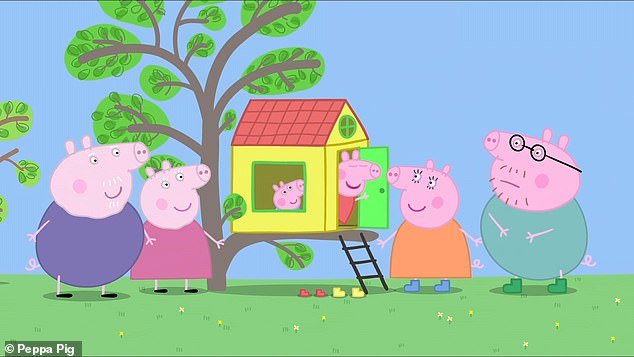 In one episode, Peppa is heard calling her father and saying he had a big belly.  One mother said her son said the same thing to their neighbor and she knew he got it from the show