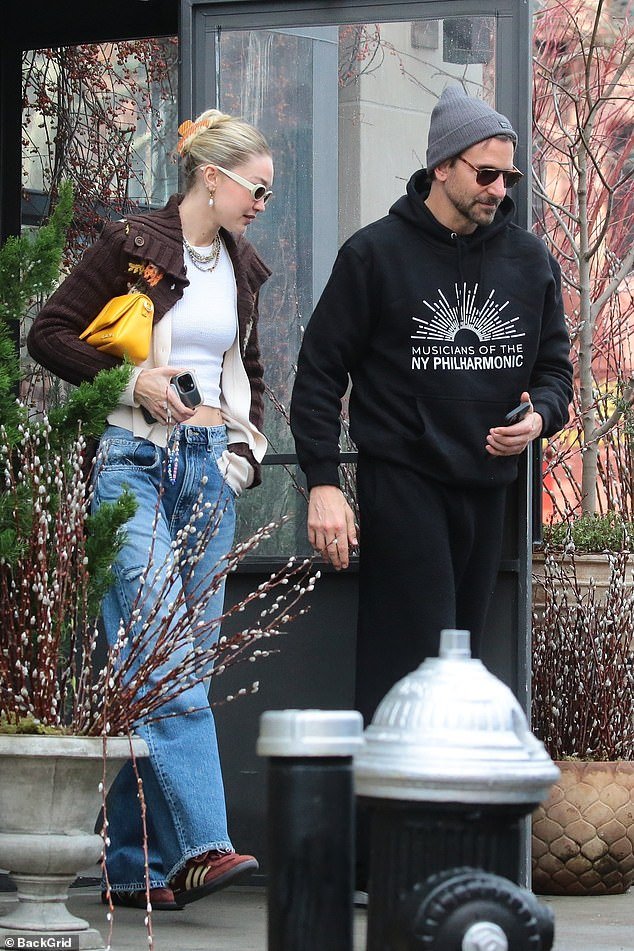 The loved-up couple was spotted on a very casual day out on Monday as they had breakfast together at the Corner Bar in Chinatown, Manhattan.