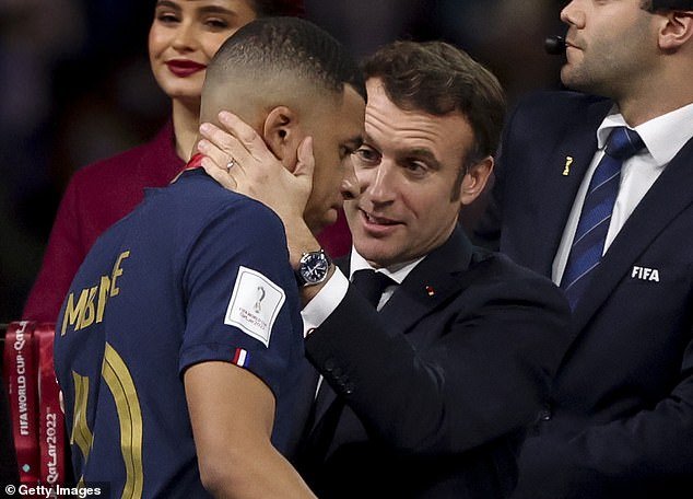 The French Prime Minister previously tried to console Mbappe after his World Cup final defeat in Doha