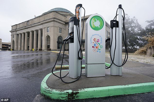 President Biden's Inflation Reduction Act provided massive funding for electric vehicle charging stations across the country
