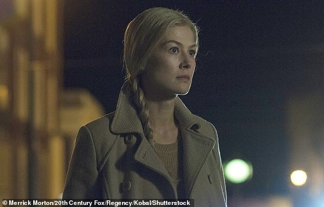 Amy Dunne (Rosamund Pike) from the film Gone Girl (2014), who shows several signs of psychopathy, including a tendency to lie and a lack of remorse