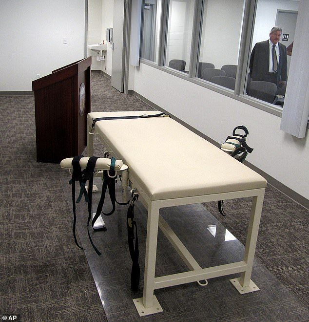 The serial killer will be executed at 10 a.m. local time on Wednesday in the death chamber (pictured) of Idaho's Maximum Security Institution.