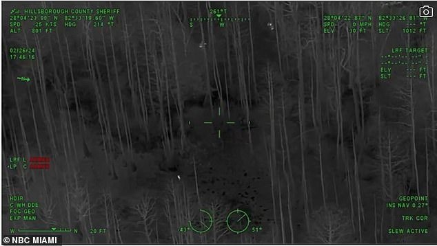 Thermal camera footage showed the little girl walking through the wooded area, leading officers to her location