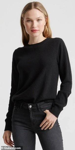 Quince sells similar items to Naadam, such as this black cashmere sweater
