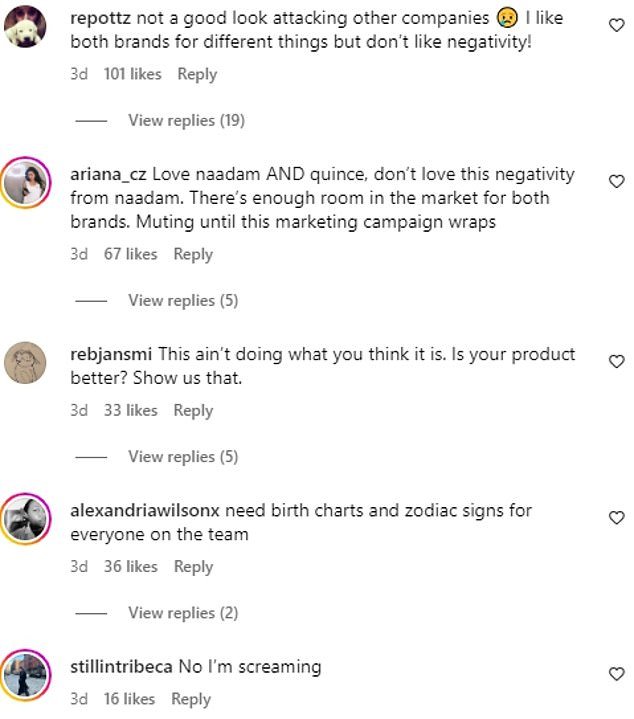 In the comments section of Naadam's multiple Instagram posts, some came to his defense while others shook their heads at all the 'negativity'