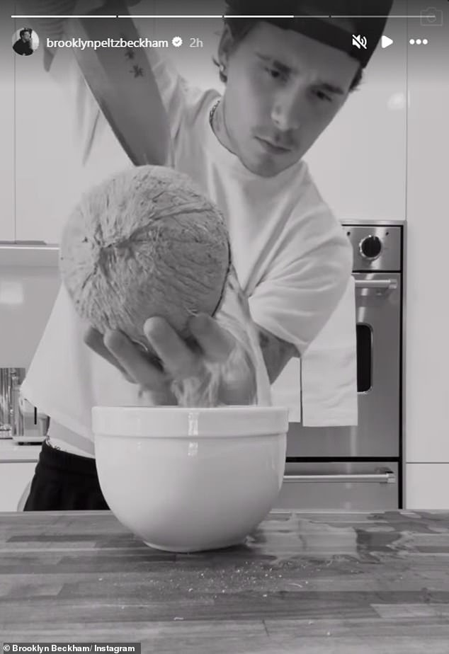 Brooklyn Beckham, 24, revealed the latest cooking hack for his Instagram followers on Friday
