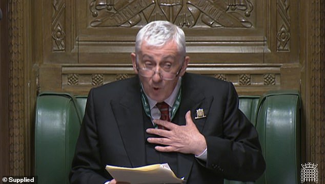 Lindsay Hoyle (pictured) will be heartbroken if she is sacked as Speaker of the House of Commons, but could be comforted by a seat in the Lords where his father Doug sits