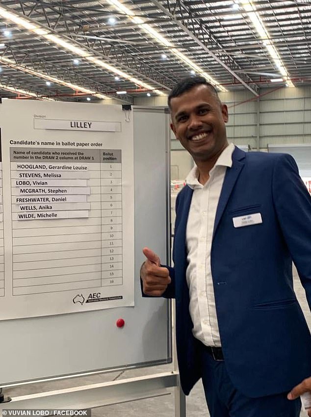 Vivian Lobo, 47, has been accused of giving election authorities the wrong home address when he stood as a candidate for the LNP in the last Queensland election