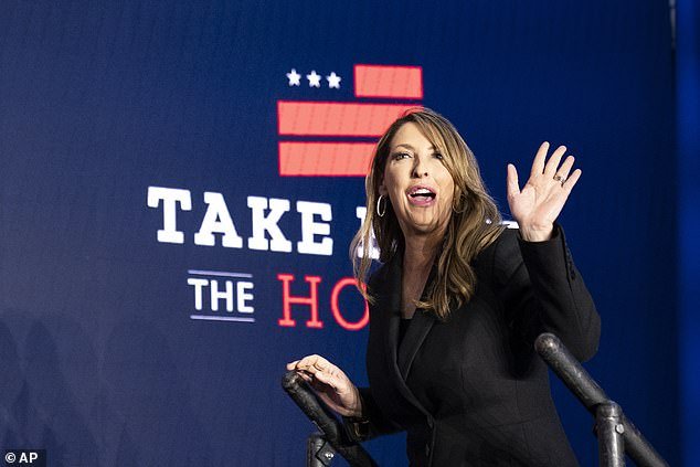 “I have decided to step aside during our spring training on March 8 in Houston so that our nominee can select a seat of his choosing,” Ronna McDaniel said in a statement.