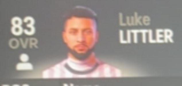 Luke Littler has shared a photo of his EA FC avatar on social media looking unrecognizable