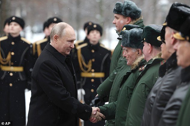 Vladimir Putin has called his troops 'heroes' after two years of war against Ukraine