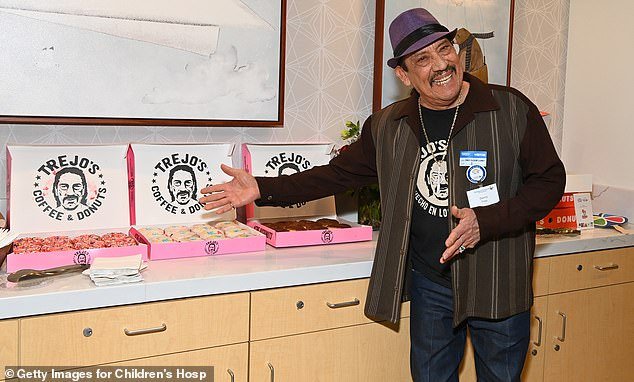The Machete star also brought along several boxes of donuts for attendees of the charity event
