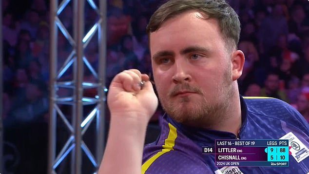 He hit three 180s and averaged 103.38 in the win over Chisnall, sealing his place in the last eight
