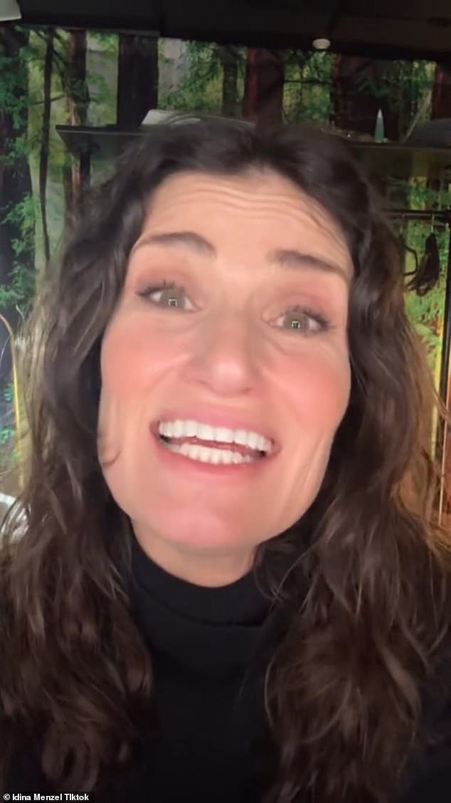 “Hey, Adele Dazeem, it's Idina Menzel.  I just want to say, happy birthday,” she said in the clip.  'Sending you so much love and positive energy, I hope you have the best, best day'