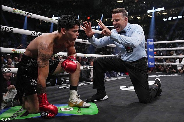 The 25-year-old was dropped with a left hook to the body in the seventh and failed to beat the referee's count