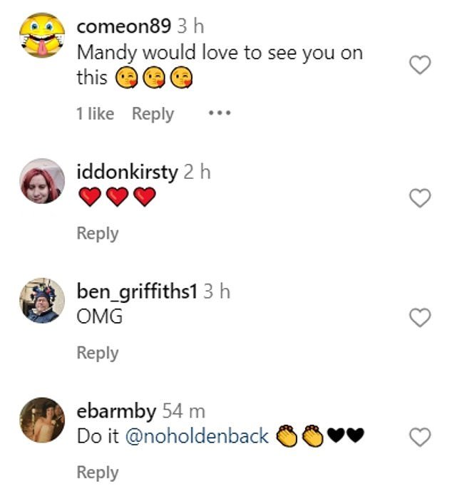 And it seems fans are backing the idea too as they took to the comments section to share their joy at the prospect of Amanda starring in the show