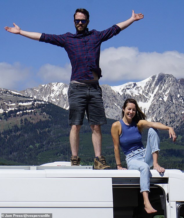 Van life has also forced the couple to face relationship issues head-on.  Taylor said: 'Living in the van together really forces us to face all our problems face to face'