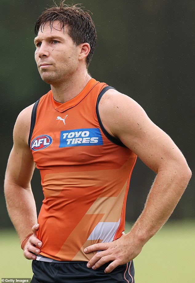 On the field, GWS face a difficult task this Saturday in their season opener against premier Collingwood on home soil (photo, Giants skipper Toby Greene)