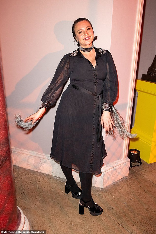 Gizzi Erskine looked as chic as ever in black