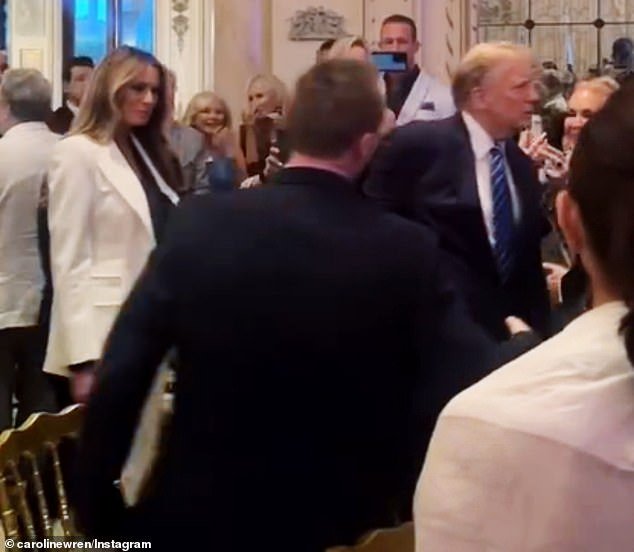 1709953951 723 Melania Trump sports an all white suit to join husband