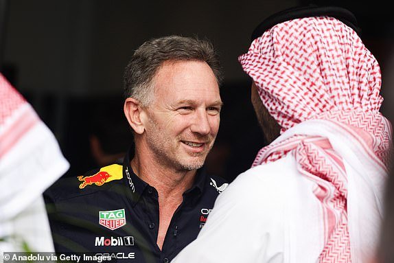 JEDDAH, SAUDI ARABIA – MARCH 9: Christian Horner prior to the Formula 1 Grand Prix of Saudi Arabia in Jeddah, Saudi Arabia on March 9, 2024. (Photo by Jakub Porzycki/Anadolu via Getty Images)