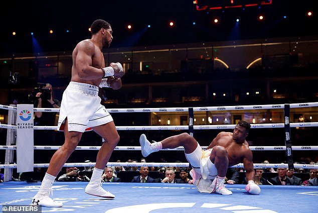 Joshua finished the bout with a knockout in the second round of the boxing fight in Riyadh