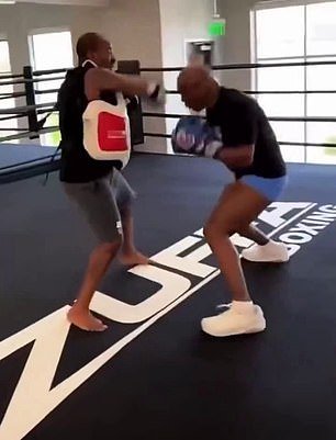 Jake Paul shared footage of Mike Tyson sparring ahead of their fight in July